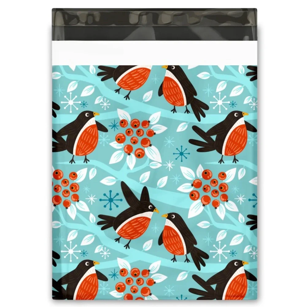 Birds & Berries Poly Mailers 10x13 Pack of 25